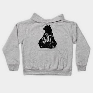 Bear Belly - Black Kids Hoodie